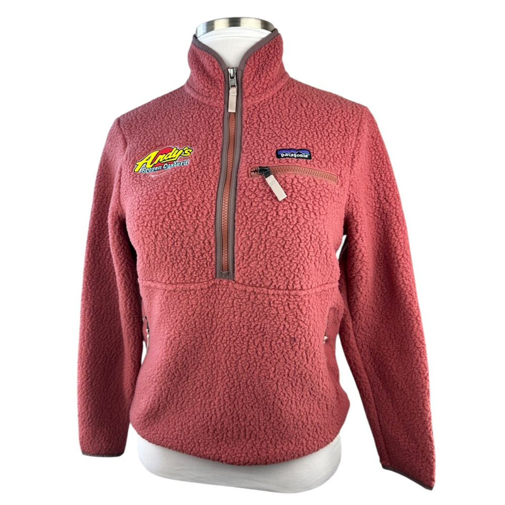 Patagonia Women’s Retro Pile Marsupial 1/2 Zip Fleece Rosehip *Company Logo Sm S - Picture 16 of 16